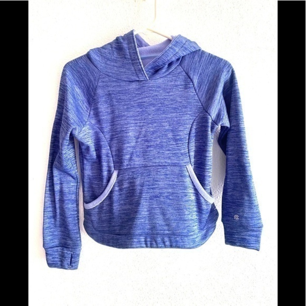 CHAMPION pullover fleece hoodie blue size M